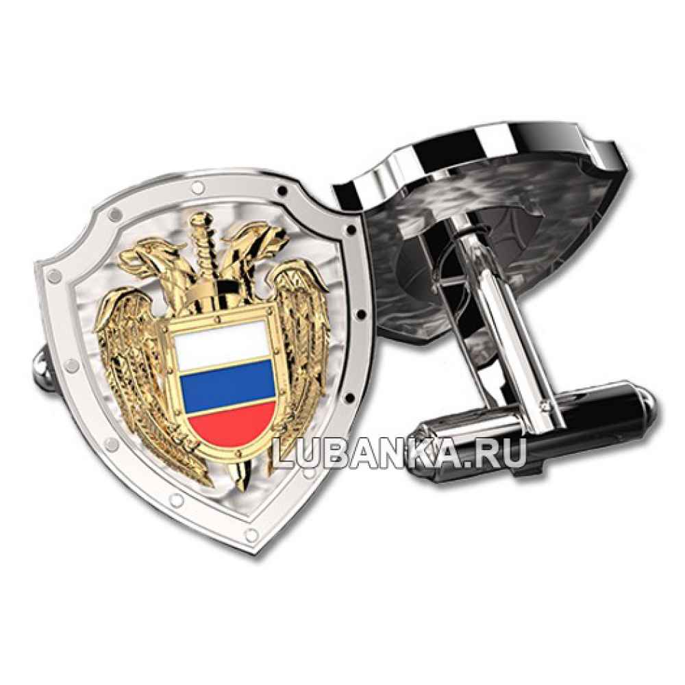 Запонки «ФСО», серебро
